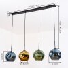 Ripoll hanging light, globe light, pendant light blue, gold, green, 4-light sources
