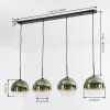 Koyoto hanging light, globe light, pendant light green, clear, 4-light sources