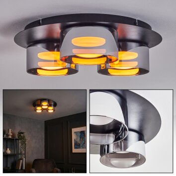 Folar ceiling light LED black, 3-light sources
