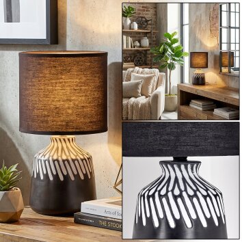 Mirvel table lamp black, white, 1-light source