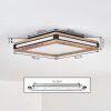 Lucera ceiling light, Panel LED Wood like finish, black, 1-light source