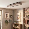 Lucera ceiling light, Panel LED Wood like finish, black, 1-light source