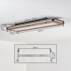 Lucera ceiling light, Panel LED Wood like finish, black, 1-light source