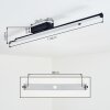 Fenol ceiling light LED black, 1-light source