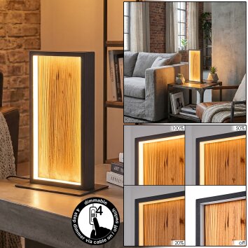 Gerin table lamp LED Ecru, black, 1-light source