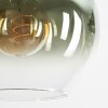 Koyoto hanging light, globe light, pendant light green, clear, 3-light sources