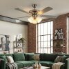 Stelo ceiling light, Ceiling fan light Ecru, matt nickel, silver, 3-light sources