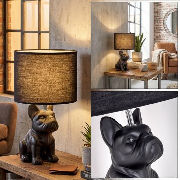 Harol table lamp chrome, black, 1-light source