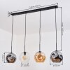 Ripoll hanging light, globe light, pendant light Amber, clear, Smoke-coloured, 4-light sources