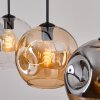 Ripoll hanging light, globe light, pendant light Amber, clear, Smoke-coloured, 4-light sources