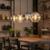 Ripoll hanging light, globe light, pendant light Amber, clear, Smoke-coloured, 4-light sources