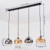 Ripoll hanging light, globe light, pendant light Amber, clear, Smoke-coloured, 4-light sources
