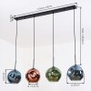 Ripoll hanging light, globe light, pendant light blue, green, coppery, 4-light sources