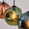 Ripoll hanging light, globe light, pendant light blue, green, coppery, 4-light sources