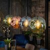 Ripoll hanging light, globe light, pendant light blue, green, coppery, 4-light sources