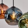 Ripoll hanging light, globe light, pendant light blue, green, coppery, 4-light sources