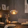 Mertola hanging light, pendant light Amber, 1-light source