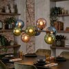 Gastor hanging light, globe light, pendant light blue, green, coppery, 8-light sources