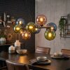 Gastor hanging light, globe light, pendant light blue, green, coppery, 8-light sources