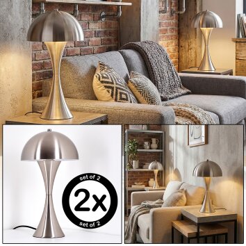 Garil table lamp matt nickel, 1-light source