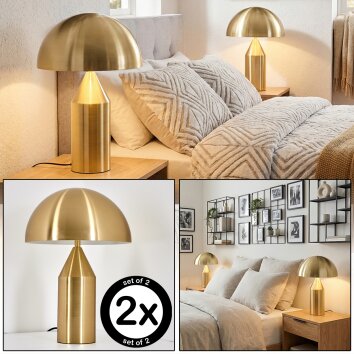 Rilon table lamp brass, 2-light sources