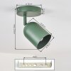 Horen ceiling light, ceiling spotlight green, 1-light source