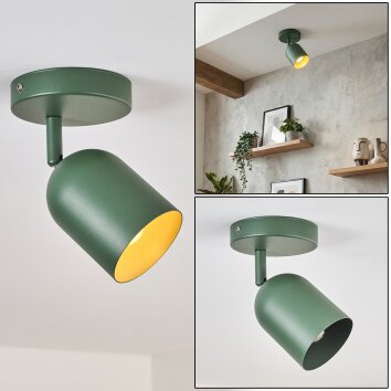 Horen ceiling light, ceiling spotlight green, 1-light source