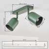 Horen ceiling light, ceiling spotlight green, 2-light sources