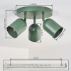 Horen ceiling light, ceiling spotlight green, 3-light sources