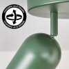 Horen ceiling light, ceiling spotlight green, 3-light sources