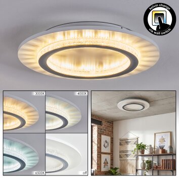 Lidor ceiling light LED grey, white, 1-light source