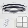 Halin ceiling light LED black, transparent, clear, 1-light source, Remote control