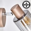 Casterk wall light, wall spotlight brown, chrome, 1-light source