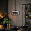 Mertola hanging light, pendant light clear, Smoke-coloured, 1-light source