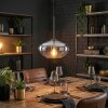 Mertola hanging light, pendant light clear, Smoke-coloured, 1-light source