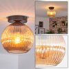 Koyoto ceiling light, globe light 20 cm Amber, 1-light source