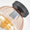 Koyoto ceiling light, globe light 20 cm Amber, clear, 1-light source