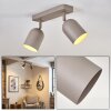 Horen ceiling light, ceiling spotlight sand-coloured, 2-light sources