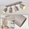 Horen ceiling light, ceiling spotlight sand-coloured, 4-light sources