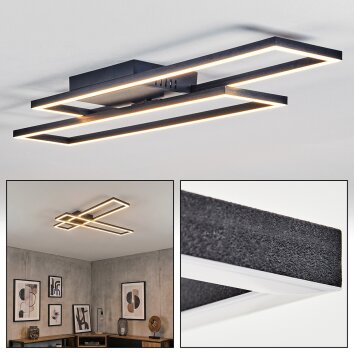 Hyacinthe ceiling light LED black, 1-light source