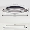 Lidor ceiling light LED anthracite, grey, 1-light source