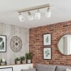 Fonik ceiling light chrome, sand-coloured, 4-light sources
