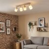 Fonik ceiling light chrome, sand-coloured, 4-light sources