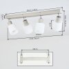 Fonik ceiling light chrome, sand-coloured, 4-light sources