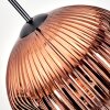 Ripoll hanging light, globe light, pendant light clear, coppery, 1-light source