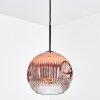 Ripoll hanging light, globe light, pendant light clear, coppery, 1-light source