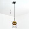 Ripoll hanging light, globe light, pendant light gold, 1-light source