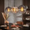 Koyoto hanging light, globe light, pendant light Amber, clear, Smoke-coloured, 3-light sources
