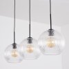 Koyoto hanging light, globe light, pendant light clear, 3-light sources