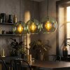 Koyoto hanging light, globe light, pendant light green, 3-light sources